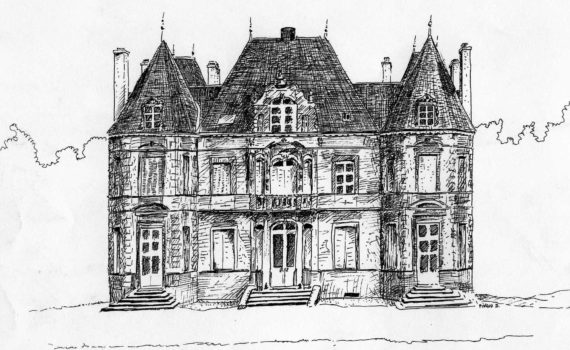 croquis de David Pinaud château de Chantemerle 79000 NIORT - lieu de l'AG 2021